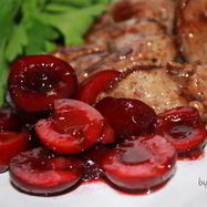 Рецепт Куриной печени с маринованной черешней