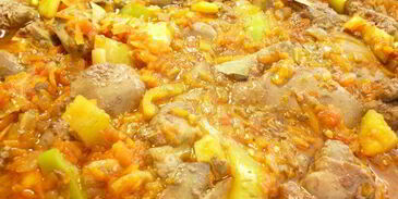 куриная печень, тушенная с овощами золотая осень