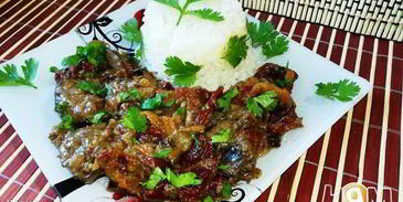 куриная печень в белом вине