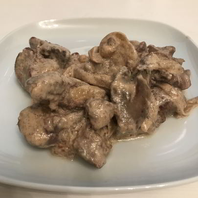 Куриная печень в сметане