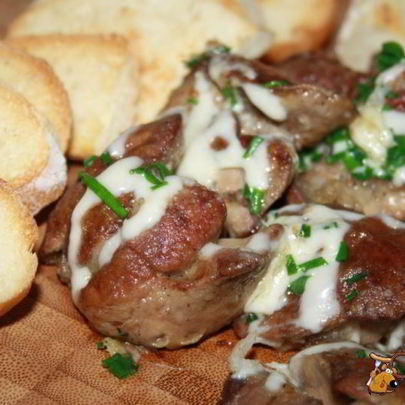 Куриная печень в сыре