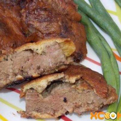 Отбивные из печени говяжьей