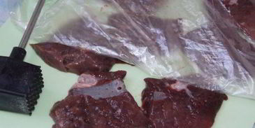 отбивные из печени говяжьей