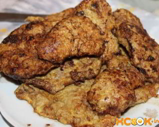 Отбивные из печени свиной