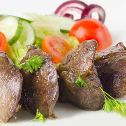 Печень говяжья отварная