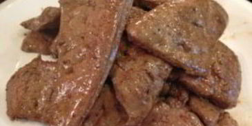 печень с грибами