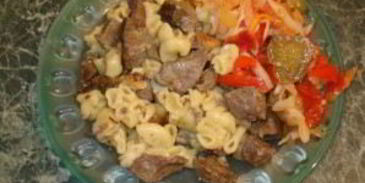 печень с макаронами в мультиварке