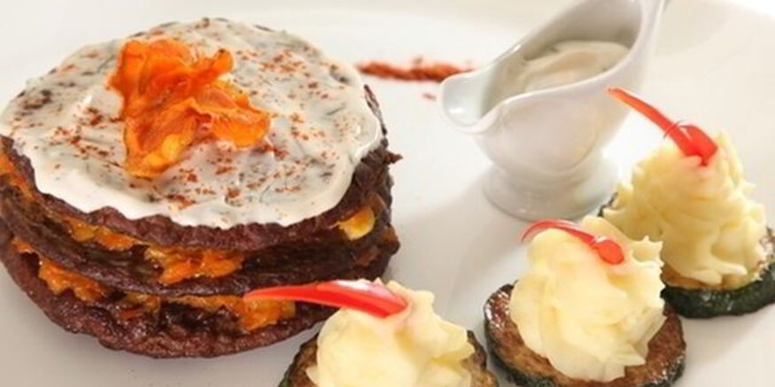 Рецепт печени с овощами и сыром