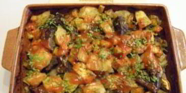 печень с овощами в духовке