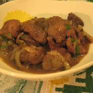 Рецепт Печени теленка с луком в кисло-сладкома соусе