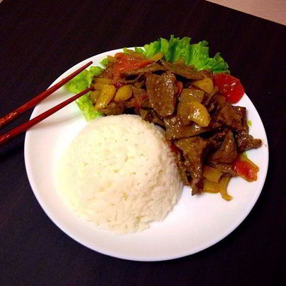 Печень в азиатском стиле