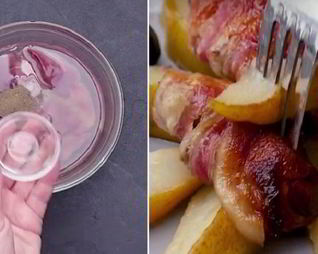 Печень в беконе