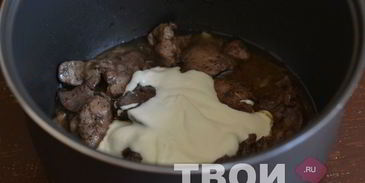 печень в сметане в мультиварке