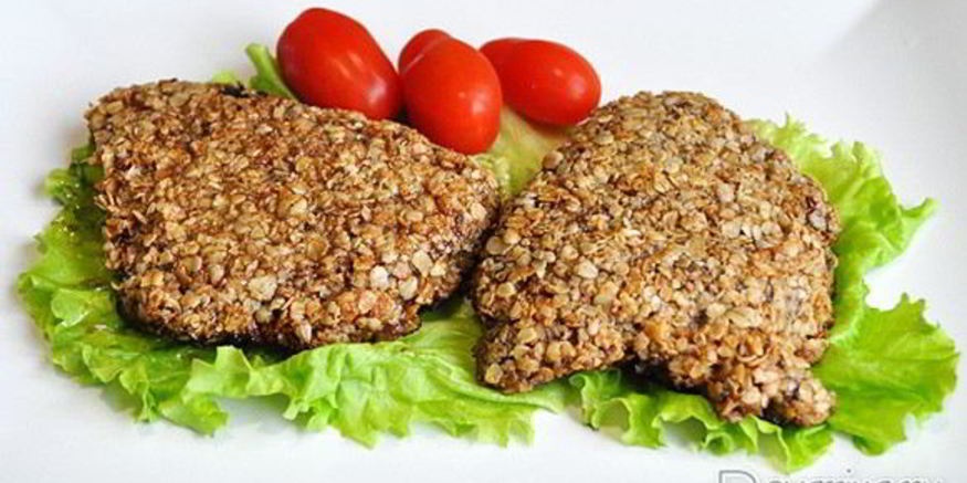 Рецепт печени, жаренной в овсяной панировке