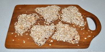 печень, жаренная в овсяной панировке