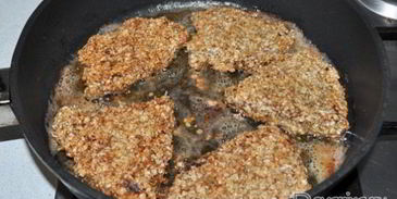 печень, жаренная в овсяной панировке