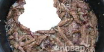 печенка в сметане