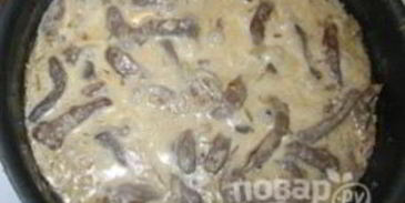 печенка в сметане