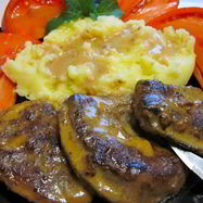 Рецепт Телячьей печенки, тушеной в сметане