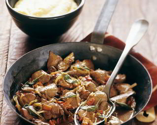 Тушеная печень