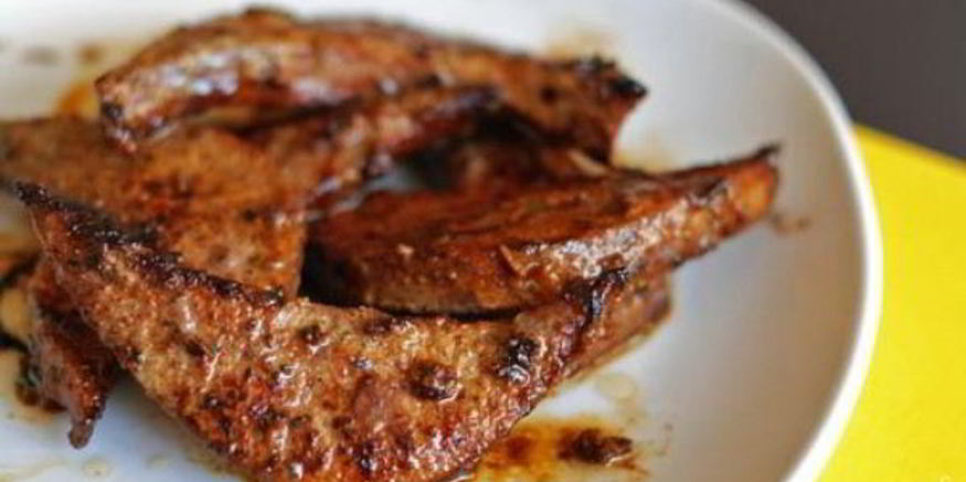 Рецепт вкусной свиной печени