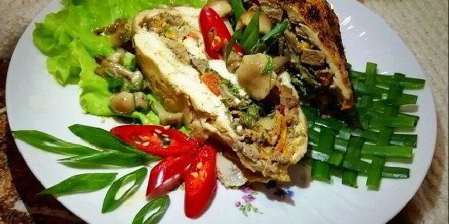 Рецепт запеченных куриных грудок с печенью