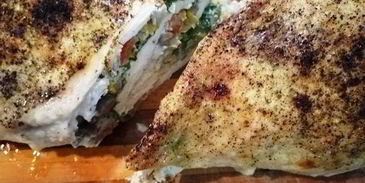 запеченные куриные грудки с печенью