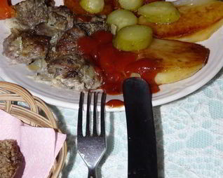 Запеченый картофель с печенью