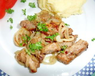 Жареная телячья печень Нежная