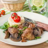 Рецепт Жареной утиной печени с грибами