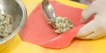 хинкали с картофелем и грибами