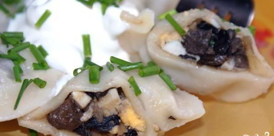 Рецепт пельменей с грибами