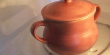 пельмени с вешенками в горшочках в микроволновке