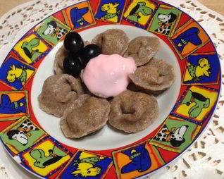 ПП-пельмени с виноградом