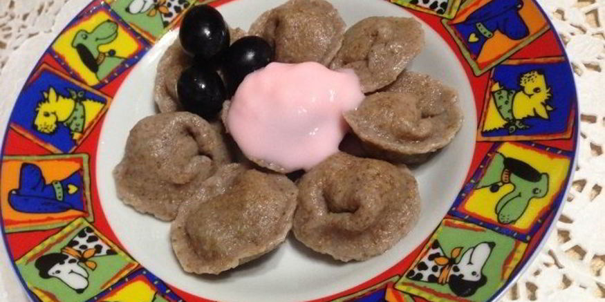 Рецепт пп-пельменей с виноградом