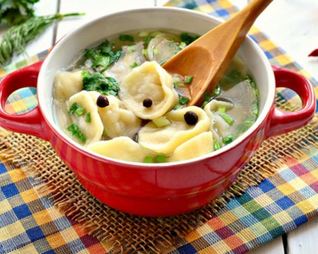 Суповые пельмешки с мясным фаршем