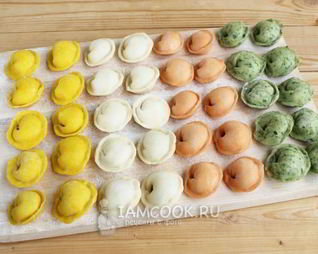 Цветное тесто для пельменей