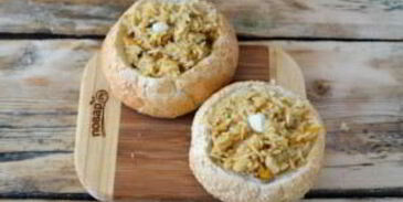 булочки, фаршированные пловом