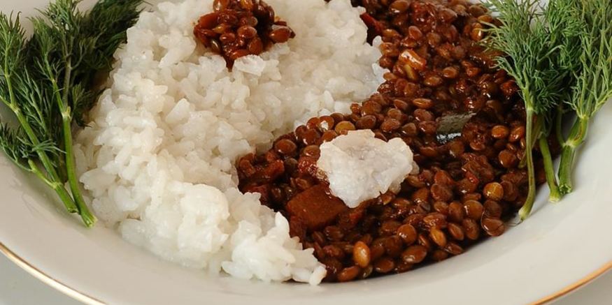 Рецепт чечевичного плова инь-ян