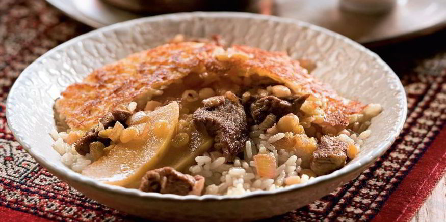 Рецепт персидского плова с айвой