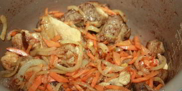плов с говядиной, курицей и нутом в мультиварке
