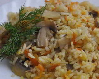 Плов с грибами