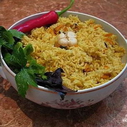 Плов с мидиями