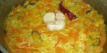 плов с мидиями