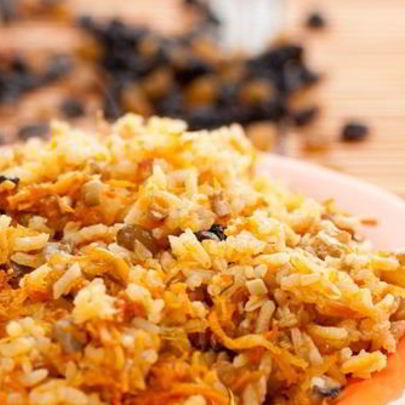 Плов с шампиньонами