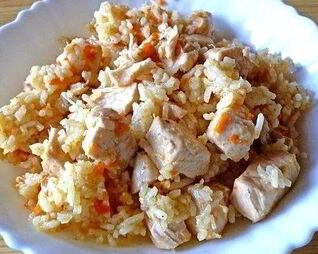 Простой плов с куриным филе