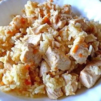 Простой плов с куриным филе