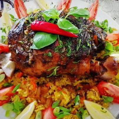 Разобранный плов с бараниной