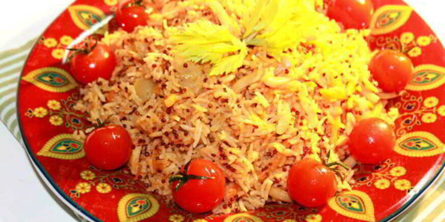 Рецепт томатного плова с кальмарами