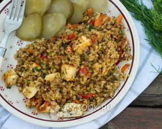 Вегетарианский плов из гречки